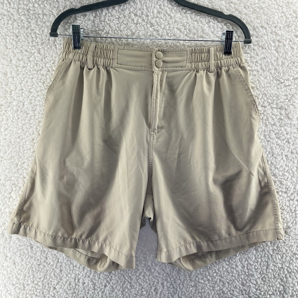 Burlebo Everyday Shorts Men's Khaki 7" Inseam  Pockets Size Large